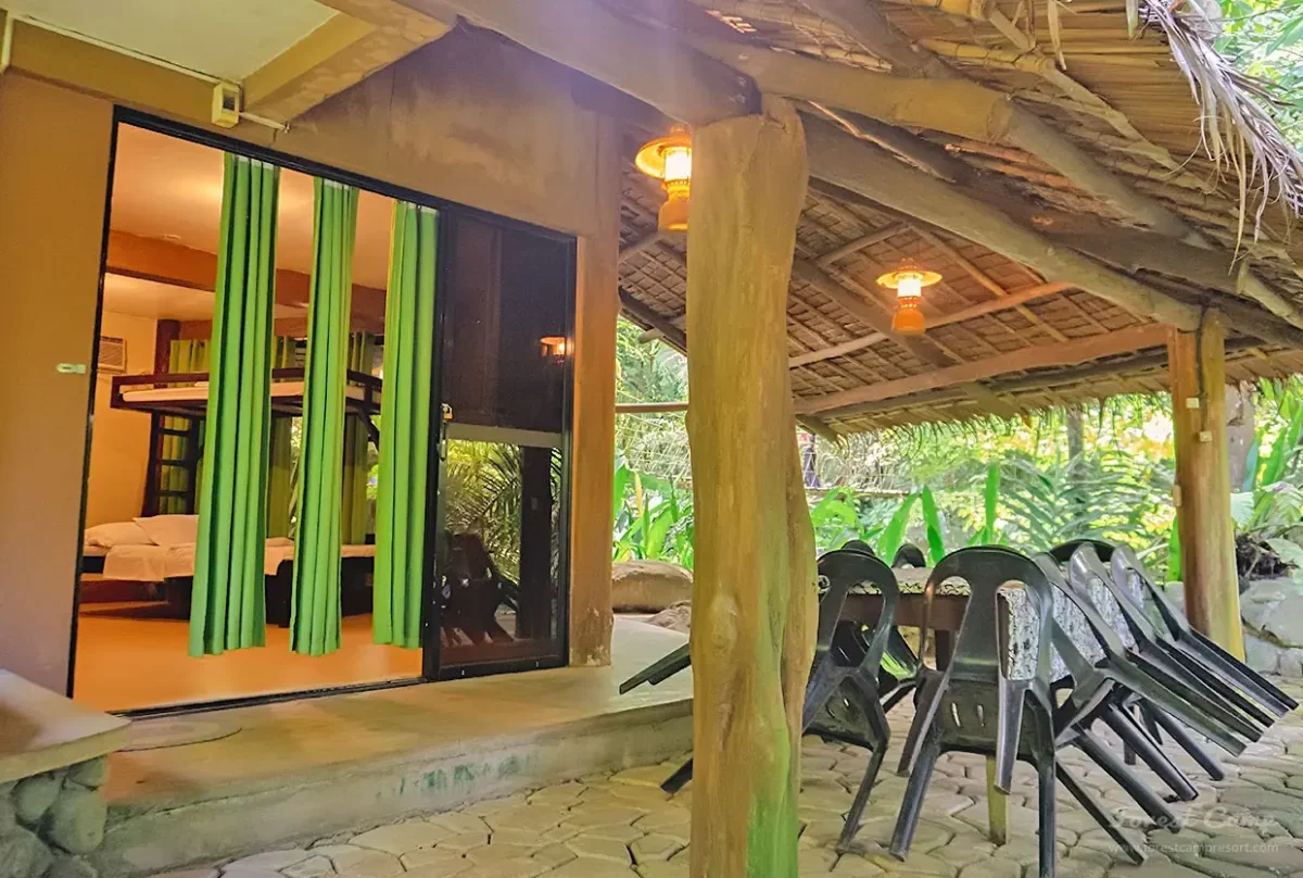 forest camp resort double cottage Riverside