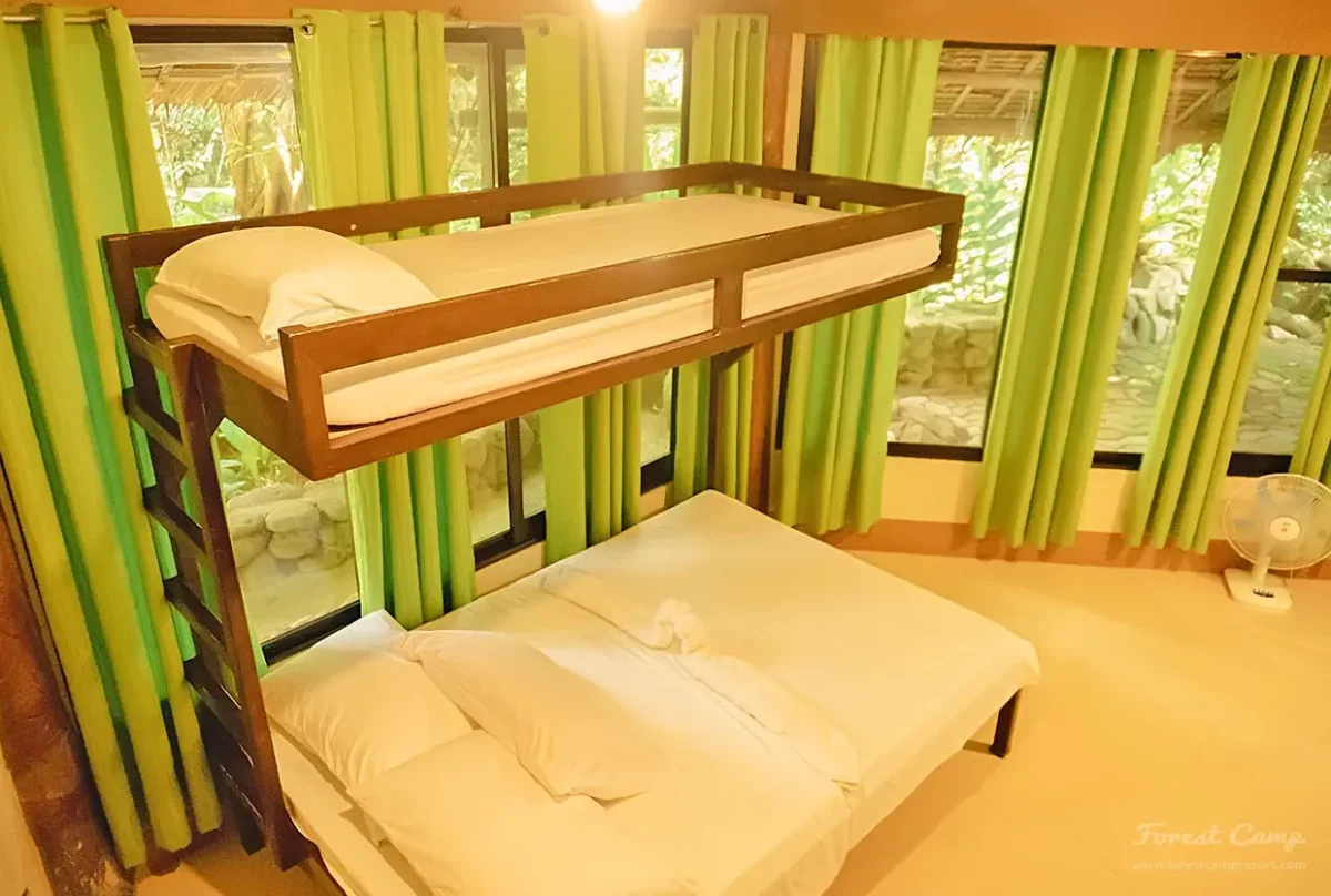 forest camp resort double cottage Riverside